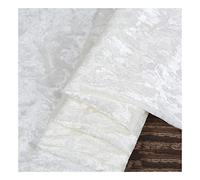 NAKAN Tela de Terciopelo Triturado por Metro 160cm Ancho Material de Terciopelo Elástico en 4 Direcciones para Ropa Disfraces, Manualidades, Costura, Decoraciones(Color:Blanco Crema)