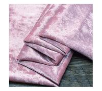 NAKAN Tela de Terciopelo Triturado por Metro 160cm Ancho Material de Terciopelo Elástico en 4 Direcciones para Ropa Disfraces, Manualidades, Costura, Decoraciones(Color:Rosado)