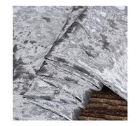 NAKAN Tela de Terciopelo Triturado por Metro 160cm Ancho Material de Terciopelo Elástico en 4 Direcciones para Ropa Disfraces, Manualidades, Costura, Decoraciones(Color:Gris Claro)