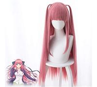 Nakano Nino Cosplay Peluca Anime Gotoubun No Hanayome the Quintessential Quintuplets Mujeres Rosa Larga Recta Pelucas de cabello sintético