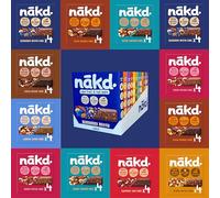 Nakd Bars Nakd Frucht- und Nussriegel Gesunde Snacks para niños y niñas. Fruhstücksbars Essen. Riegel vegano, sin leche, sin weizen y sin gluten. (48 Barras)