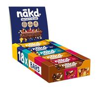 Nākd. Pack Multisabores Nuevo Mix | Barritas Raw de Fruta y Frutos Secos | 100% Ingredientes Naturales | Sin Azúcar Añadido | 18 x 35g | 630g