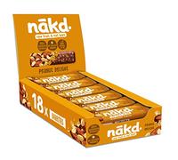Nākd. Peanut Delight - Barritas Raw de Fruta y Frutos Secos - 100% Ingredientes Naturales - Sin Azúcar Añadido - 18 x 35g