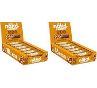 Nākd. Peanut Delight - Barritas Raw de Fruta y Frutos Secos - 100% Ingredientes Naturales - Sin Azúcar Añadido - 18 x 35g (Paquete de 2)