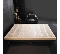 NAKEAH Topper de colchón de látex Natural Premium con Cubierta de algodón orgánico sin Memoria de Espuma de Memoria Topper, Ayuda para aliviar el Hombro y el Dolor de Espalda,2.5cm,135x190cm