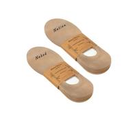 Naked Nation Calcetines invisibles de bambú, diseño antideslizante sin silicona, 6 pares, súper suaves y transpirables, calcetines invisibles para mujeres y hombres, talla 4-7 (M) / 8-11 (L), beige, L