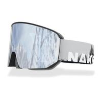 NAKED Optics The Nova - Gafas de esquí para hombre, gafas de esquí para mujer, gafas de snowboard (NOVA Slate, sin lente en caso de mal tiempo)