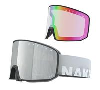 NAKED Optics The SOLAR - Gafas de esquí para hombre, gafas de esquí para mujer, gafas de snowboard, gafas de esquí con lentes intercambiables, gafas de esquí con cristales intercambiables (Solar Cliff