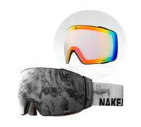 NAKED Optics The Storm - Gafas de esquí para hombre, gafas de esquí y snowboard, gafas de esquí con lentes intercambiables opcionales para el mal tiempo, gafas de nieve, gafas de esquí (incluye