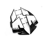 Naked Spoilers para S1000RR S1000R M1000RR 2023 2024 Motocicletas Winglets Aerodinámicos Apariencia Carbono Carenado ala Parabrisas Alerones Moto(with White Sticker)