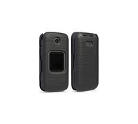 Nakedcellphone Funda para Alcatel Smartflip/Go Flip 3 [Negro] Funda protectora a presin [textura de rejilla] para Alcatel Go Flip 3 Alcatel Smar