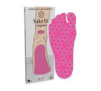 NAKEFIT L'ORIGINAL - Plantillas adhesivas rosas hipoalergénicas - 3 pares en paquete - Disfruta de tus actividades al aire libre descalzo, experimenta la libertad! 45 ES