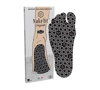 NAKEFIT L'ORIGINALE - Plantillas adhesivas negras hipoalergénicas - 3 pares en paquete - ¡Disfruta de tus actividades al aire libre descalzo, experimenta la libertad! (31)