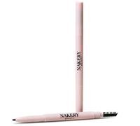 Nakery Universal Eye Brow Pencil Duo-Lpiz de cejas 3-en-1 con tecnologa de color Adapto para cejas naturales e impecables-Liner de ceja de precisi