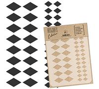 NAKLEO DIY Reutilizable Plástico Plantilla - 15x21cm - Diamantes Rombo Geométrico - Arte Artesanía Muro Pintar Patrón Modelo Scrapbooking Decoupage - Tejido Muebles Madera
