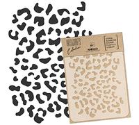 NAKLEO DIY Reutilizable Plástico Plantilla - 30x42cm - Guepardo Piel Pantera Leopardo - Arte Artesanía Muro Pintar Patrón Modelo Scrapbooking Decoupage - Tejido Muebles Madera