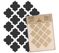 NAKLEO DIY Reutilizable Plástico Plantilla - 30x42cm - Marroquí Geométrico Trébol - Arte Artesanía Muro Pintar Patrón Modelo Scrapbooking Decoupage - Tejido Muebles Madera