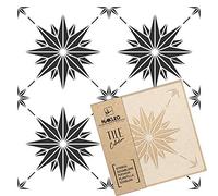 NAKLEO Estrella Tile Plantilla de plástico reutilizable - 45x45cm - Estrella Española Morisco - Geométrico marroquí - Adoquín Bloque Concreto Piso Pared Pintura Plantilla Madera