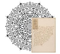 NAKLEO Grande Plantilla de Pintura, Diámetro 107 cm, Glamour Mandala Plantilla, Reutilizable Plástico Plantilla, Arte Artesanía DIY, Geométrico Patrón para pintar Muro Suelo Madera Tejido Muebles