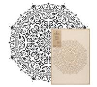 NAKLEO Grande Plantilla de Pintura, Diámetro 56 cm, Glamour Mandala Plantilla, Reutilizable Plástico Plantilla, Arte Artesanía DIY, Geométrico Patrón para pintar Muro Suelo Madera Tejido Muebles