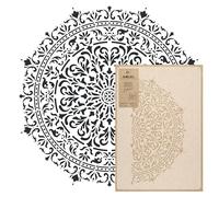 NAKLEO Grande Plantilla de Pintura, Diámetro 56 cm, Glamour Mandala Plantilla, Reutilizable Plástico Plantilla, Arte Artesanía DIY, Geométrico Patrón para pintar Muro Suelo Madera Tejido Muebles