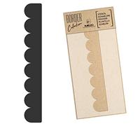 NAKLEO Plantilla de Borde para Pintura 21x45cm, Volante Semicírculo Patrón, Stencil Plástico y Reutilizable de Dibujo, DIY Artesanía Manualidades Casa Decoración, Pared Madera Tejido Muebles