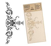 NAKLEO Plantilla de Borde para Pintura Grandes 45x95cm, Ornamento Vintage Patrón, Stencil Plástico y Reutilizable de Dibujo, DIY Artesanía Manualidades Casa Decoración, Pared Madera Tejido Muebles