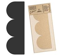 NAKLEO Plantilla de Borde para Pintura Grandes 45x95cm, Volante Semicírculo Patrón, Stencil Plástico y Reutilizable de Dibujo, DIY Artesanía Manualidades Casa Decoración, Pared Madera Tejido Muebles