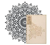 NAKLEO Plantilla de Mandala para Pintar Paredes, Grandes Diámetro 120cm - XL, Geométrico Floral Ornamento Patrón, Stencil Plástico y Reutilizable, Manualidades DIY Artesanía Casa Decoración