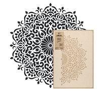 NAKLEO Plantilla de Mandala para Pintar Paredes, Grandes Diámetro 59cm - M, Geométrico Floral Ornamento Patrón, Stencil Plástico y Reutilizable, Manualidades DIY Artesanía Casa Decoración