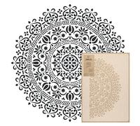 NAKLEO Plantilla de Mandala para Pintar Paredes, Grandes Diámetro 89cm - L, Oriental Círculo Geométrico Ornamento Patrón, Stencil Plástico y Reutilizable, Manualidades DIY Artesanía Casa Decoración