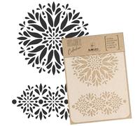 NAKLEO Plantilla de Pintura para Manualidades A4 21x30cm, Mandala Rangoli Patrón, Reutilizable Plástico DIY & Scrapbooking Dibujo Plantilla, Decoupage Arte Inicio Decoración Escayola, Muro Madera