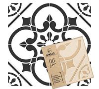 NAKLEO Plantilla de plástico reutilizable para azulejos - 15x15cm - Oxford Victoriana Español - Marroquí Geométrico - Paver Bloque Hormigón Suelo Pared Pintura Plantilla Madera