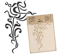 NAKLEO Plantilla para Pintar Manualidades A3 30x42cm, Ornamento Art Nouveau Patrón, Stencil Plástico y Reutilizable de Dibujo, DIY Artesanía Scrapbooking Decoración, Pared Madera Tejido Muebles