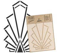 NAKLEO Plantilla para Pintar Manualidades A4 21x30cm, Barandilla Parrilla Art Deco Patrón, Stencil Plástico y Reutilizable de Dibujo, DIY Artesanía Scrapbooking Decoración, Pared Madera Tejido Muebles
