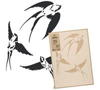 NAKLEO Plantilla para Pintar Paredes Grandes 43x64cm, Golondrinas Esquema Naturaleza Patrón Plástico y Reutilizable, Stencil Manualidades DIY Artesanía Casa Decoración, Piso Madera Tejido Muebles