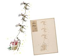 NAKLEO Plantillas de Navidad para Pintar 30x42cm, Trineo de Santa Patrón, Stencil Navideñas Plástico y Reutilizable para Spray de Nieve y Dibujar, DIY Arte Decoración Ventana Puerta Pared Madera Papel