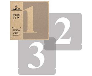 NAKLEO Plantillas de Números para Pintar Set 12 Piezas, 14cm Caracteres y Símbolos Times Roman Fuente, Stencil Plástico y Reutilizable para Dibujar DIY Artesanía, Pared Suelo Madera Tejido