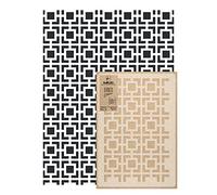 NAKLEO Plantillas para Pintar Paredes Grandes 59x95cm, Cuadrado Dentro Patrón, Stencil Plástico y Reutilizable, Geométrico Papel Pintado, Dibujo Manualidades DIY Casa Decoración