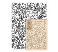 NAKLEO Plantillas para Pintar Paredes Grandes 59x95cm, Deco Hojas Tropicales Art Deco Patrón, Stencil Plástico y Reutilizable, Geométrico Papel Pintado, Dibujo Manualidades DIY Casa Decoración