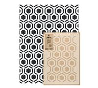 NAKLEO Plantillas para Pintar Paredes Grandes 59x95cm, Hexágono Geométrico de Hicks Patrón, Stencil Plástico y Reutilizable, Geométrico Papel Pintado, Dibujo Manualidades DIY Casa Decoración