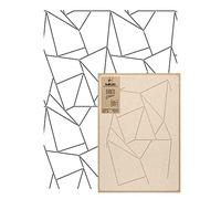 NAKLEO Plantillas para Pintar Paredes Grandes 59x95cm, Líneas Cubo Figura Patrón, Stencil Plástico y Reutilizable, Geométrico Papel Pintado, Dibujo Manualidades DIY Casa Decoración