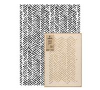 NAKLEO Plantillas para Pintar Paredes Grandes 59x95cm, Pinceladas Espiga Chevron Patrón, Stencil Plástico y Reutilizable, Geométrico Papel Pintado, Dibujo Manualidades DIY Casa Decoración
