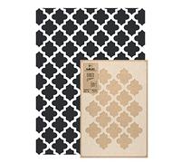NAKLEO Reutilizable Plantilla de Plástico para Pared - 59x95cm - Marroquí Morisco Geométrico - Grande Artesanía Bricolaje Pintura Patrón Papel Tapiz Repetitivo Seamless DIY Modelo