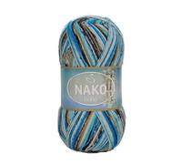 NAKO Boho Desen Sock Yarn - Ovillo de lana de 75 % lana, 25 % poliamida (100 g/400 m), hilo estampado jacquard para calcetines, suéteres, chales - 32843