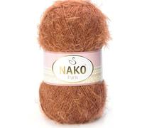 NAKO Paris, Hilo de tejer, hilo de ganchillo, chal acrílico para invierno, bufanda, 5 madejas (bola), 40% acrílico premium, 60% poliamida cada madeja/ovillo de 100 g 268 yardas (5520)