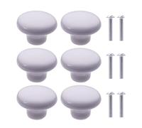 NAKUPENDA 6Pcs Pomos de Cerámica para Armario Redondas Perillas de Los Muebles para Habitación de Niños Gabinetes de Cocina Estantería (Púrpura)