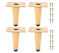 NAKUPENDA Patas de Muebles 4Pcs Patas de Muebles de Cono Vertical Patas de Armario de Metal Patas de Mesa para Gabinete Silla Mesa de Café Sofá (10cm Altura,Dorado)