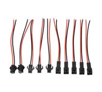 nal Línea de conexión para barra de luz LED, arandela de pared, mini helicóptero RC, avión 3D interior, 100 mm de longitud, cables negros de PVC rojo y negro