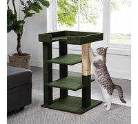 Nala Cat - Torre de árbol de 3 niveles; árbol resistente para gatos con poste rascador; torre para gatos adultos grandes; condominio para gatos grandes de interior
